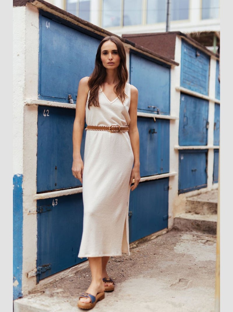 Robe longue DIEGA droite 'Le Temps Des Cerises' Beige - Kiabi
