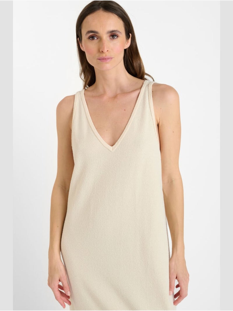 Robe longue DIEGA droite 'Le Temps Des Cerises' Beige - Kiabi