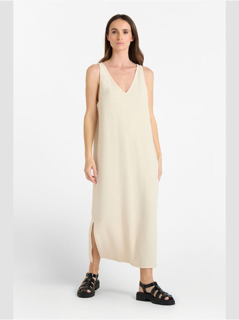 Robe longue DIEGA droite 'Le Temps Des Cerises' Beige - Kiabi