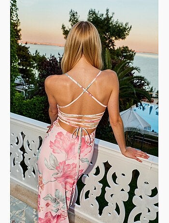 Robe longue dos nu à fleurs hiccup