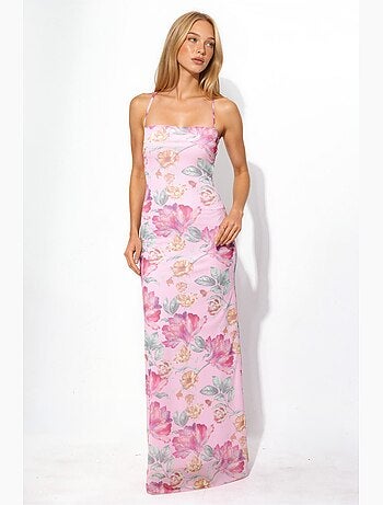 Robe longue dos nu à fleurs hiccup