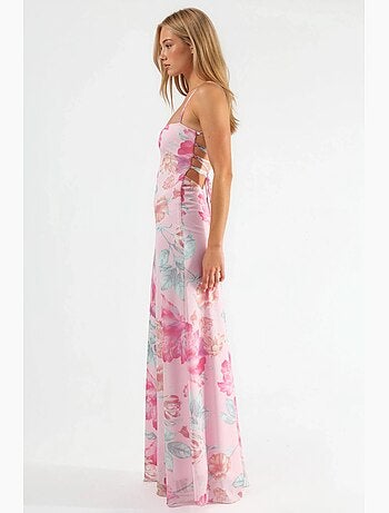 Robe longue dos nu à fleurs hiccup