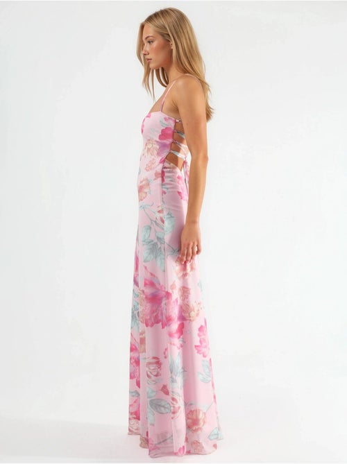Robe longue dos nu à fleurs - Kiabi Robe longue dos nu à fleurs - Kiabi