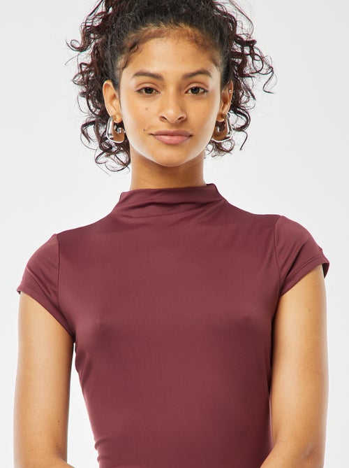 Robe longue effet peau pêche - Kiabi