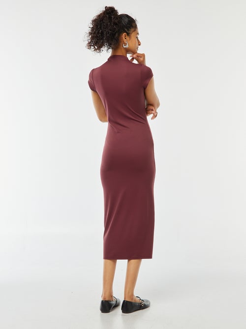 Robe longue effet peau pêche - Kiabi