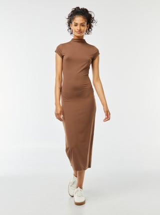 Robe longue effet peau pêche