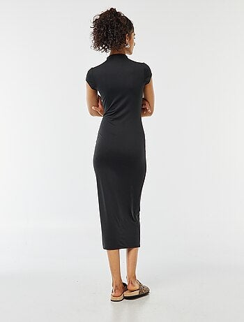 Robe longue effet peau pêche