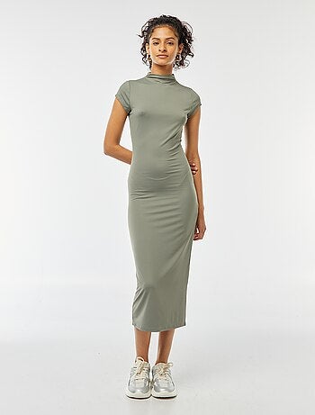 Robe longue effet peau pêche