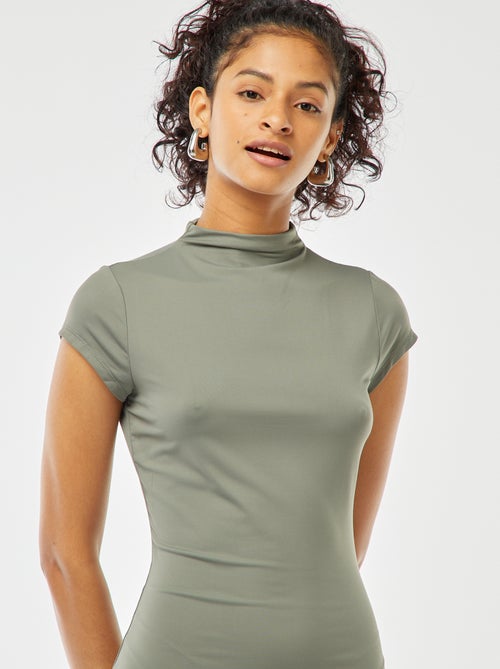 Robe longue effet peau pêche - Kiabi