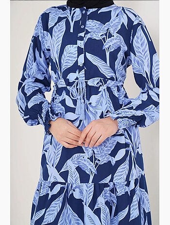 Robe longue en crêpe de viscose à fleurs bdart