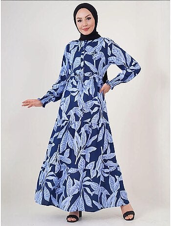 Robe longue en crêpe de viscose à fleurs bdart