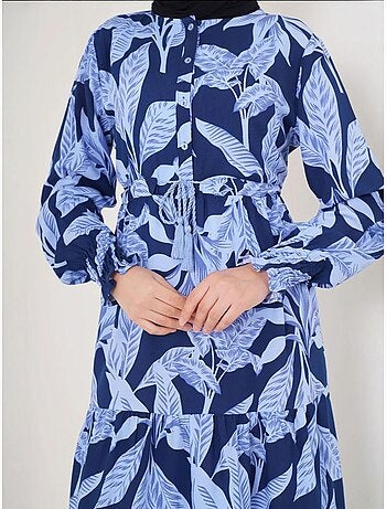 Robe longue en crêpe de viscose à fleurs bdart