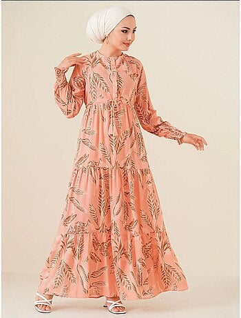 Robe longue en crêpe de viscose à fleurs bdart