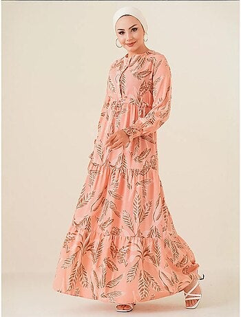 Robe longue en crêpe de viscose à fleurs bdart