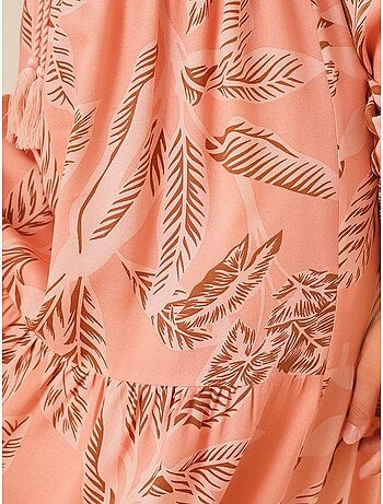 Robe longue en crêpe de viscose à fleurs bdart