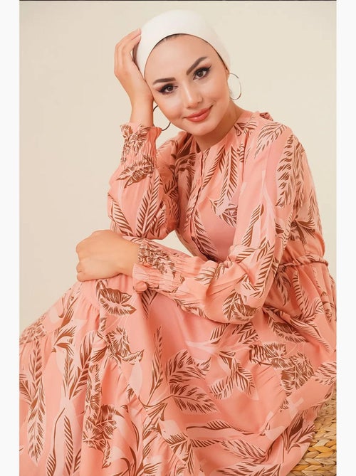 Robe longue en crêpe de viscose à fleurs bdart - Kiabi Robe longue en crêpe de viscose à fleurs bdart - Kiabi