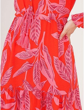 Robe longue en crêpe de viscose à fleurs bdart
