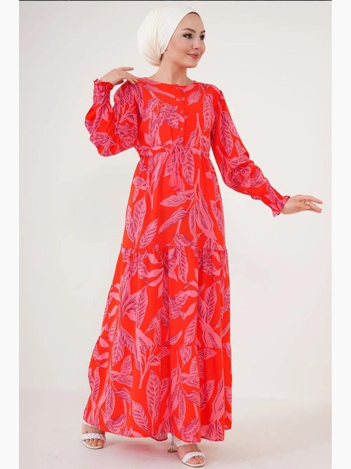 Robe longue en crêpe de viscose à fleurs bdart - Kiabi Robe longue en crêpe de viscose à fleurs bdart - Kiabi