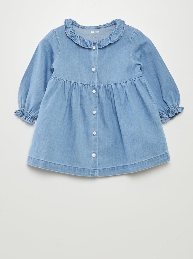 Robe longue en denim Bleu - Kiabi