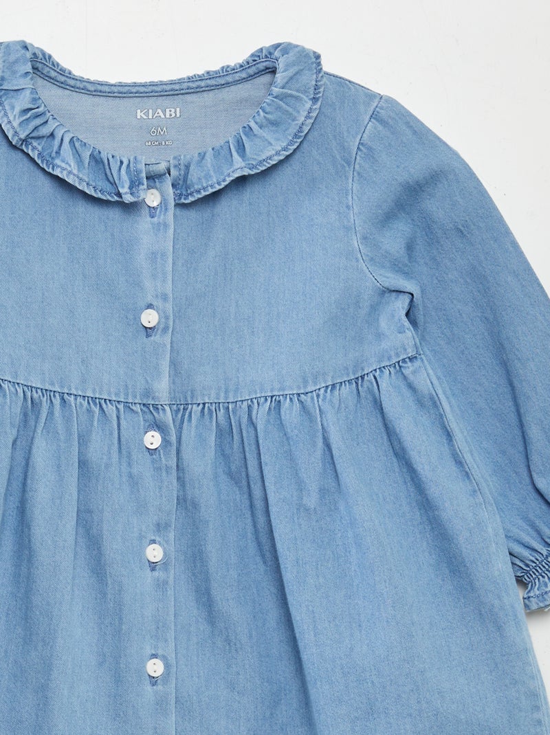 Robe longue en denim Bleu - Kiabi