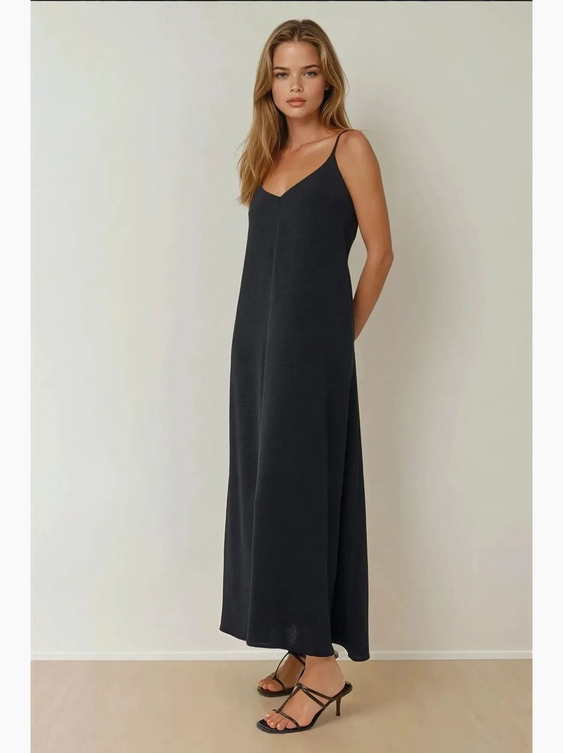 Robe longue en forme de a hiccup Noir - Kiabi