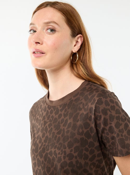 Robe longue en jersey manches courtes - Kiabi