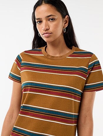 Robe longue en jersey manches courtes