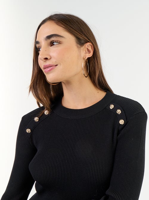 Robe longue en maille côtelée - Kiabi Robe longue en maille côtelée - Kiabi
