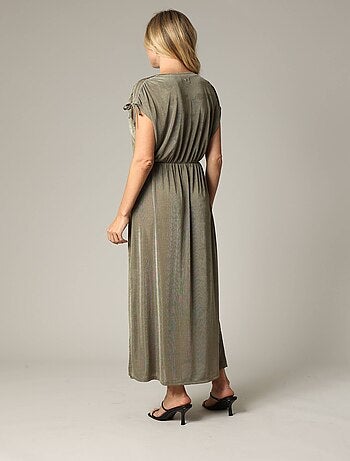 Robe longue en maille fantaisie avec détails fantaisie 'Deeluxe'
