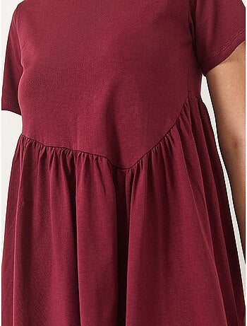 Robe longue en maille froncée bianco lucci