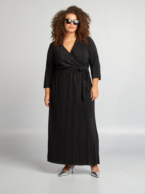 Robe longue en maille plissée 'Vero Moda Curve' - Kiabi