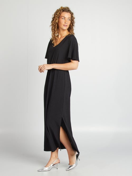 Robe longue en maille stretch - Kiabi