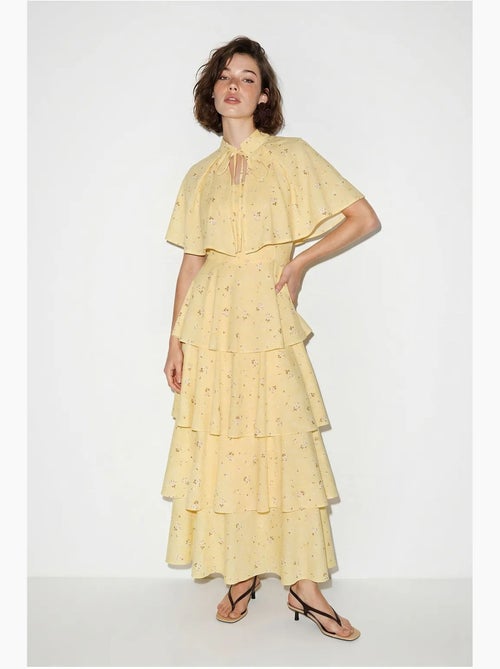 Robe longue en mousseline à fleurs lucci - Kiabi