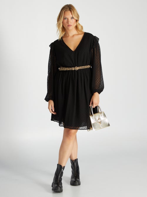 Robe longue en plumetis - Kiabi