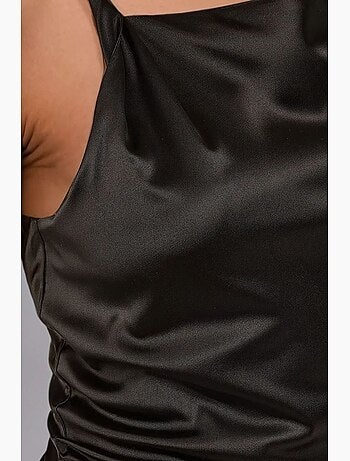 Robe longue en satin hiccup