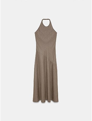 Robe longue en tencel à col halter dilvin