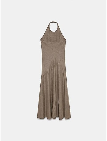 Robe longue en tencel à col halter dilvin