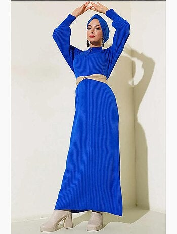 Robe longue en tricot modeste bdart