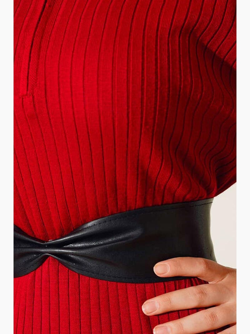 Robe longue en tricot modeste bdart Rouge - Kiabi