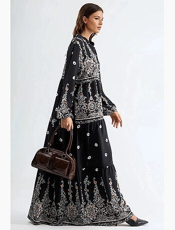 Robe longue en viscose à fleurs hiccup