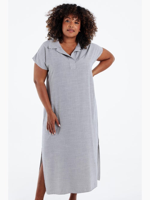 Robe longue en viscose à rayures PAPRIKA - Kiabi