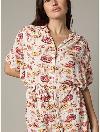 Robe longue en viscose avec motifs cachemire 'deeluxe'