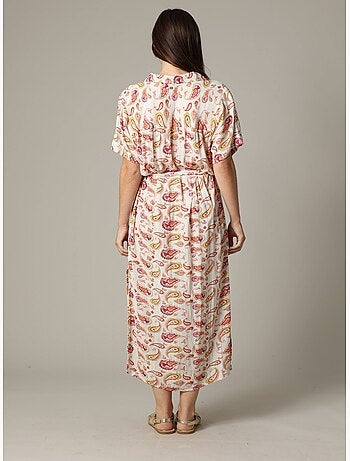 Robe longue en viscose avec motifs cachemire 'deeluxe'