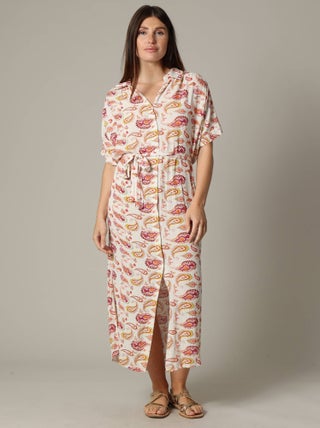 Robe longue en viscose avec motifs cachemire 'Deeluxe'