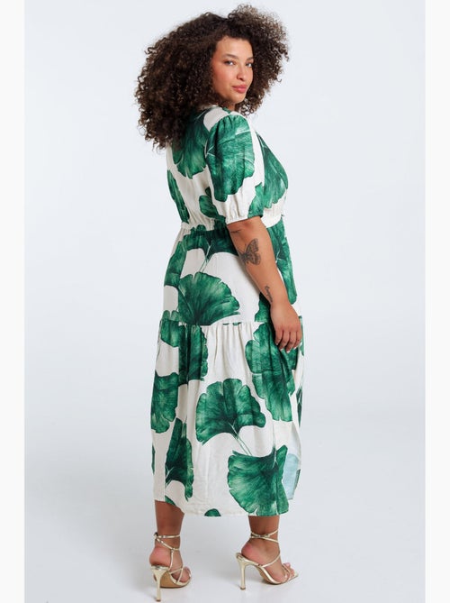 Robe longue en viscose imprimé feuillage PAPRIKA - Kiabi