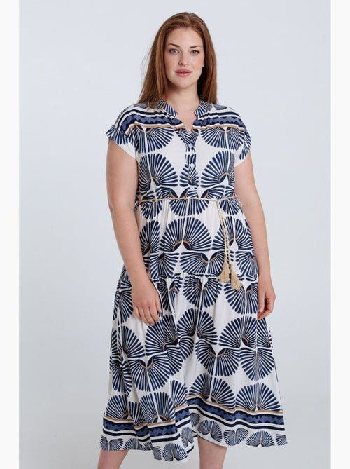 Robe longue en viscose imprimé feuillage PAPRIKA - Kiabi