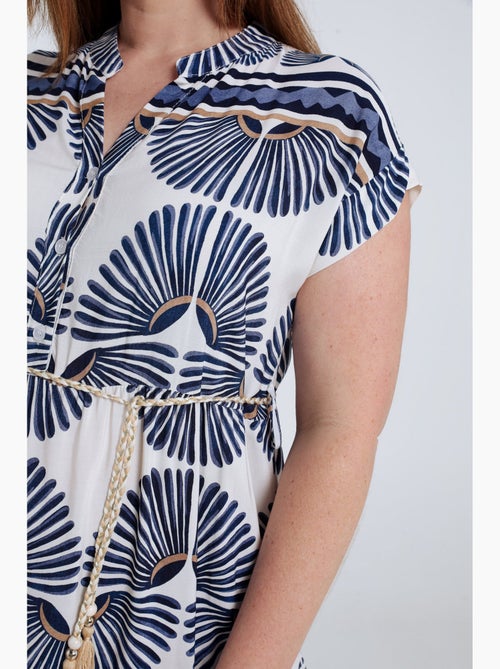 Robe longue en viscose imprimé feuillage PAPRIKA - Kiabi