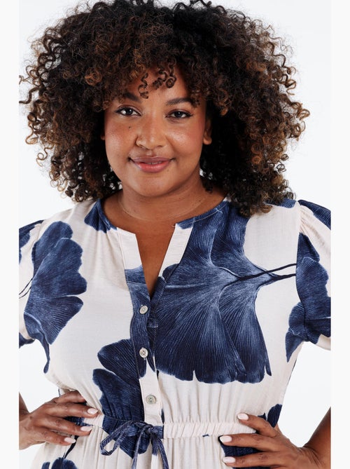 Robe longue en viscose imprimé feuillage PAPRIKA - Kiabi