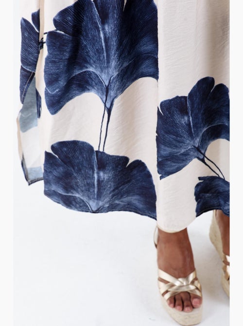 Robe longue en viscose imprimé feuillage PAPRIKA - Kiabi