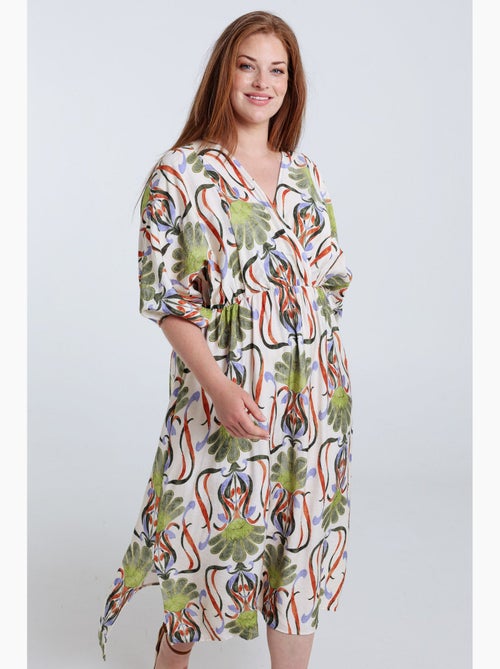 Robe longue en viscose imprimé floral PAPRIKA - Kiabi